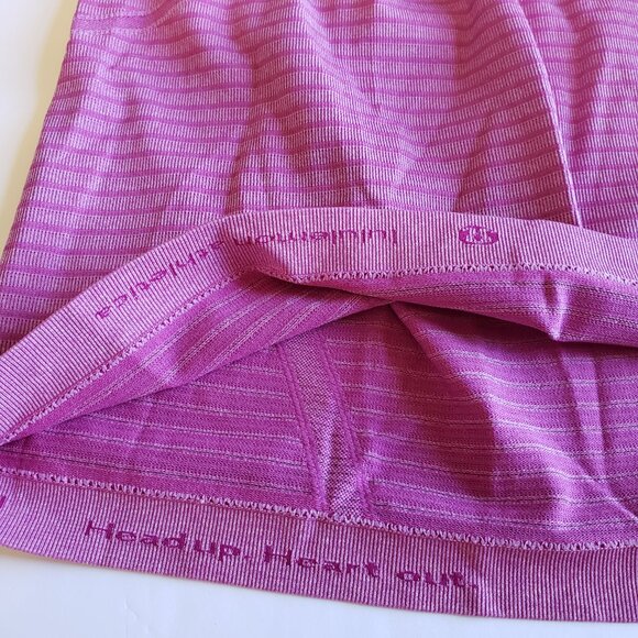 Lululemon swiftly tech long sleeve Pink Striped Size 12 Stretch, Athletic - Picture 9 of 10